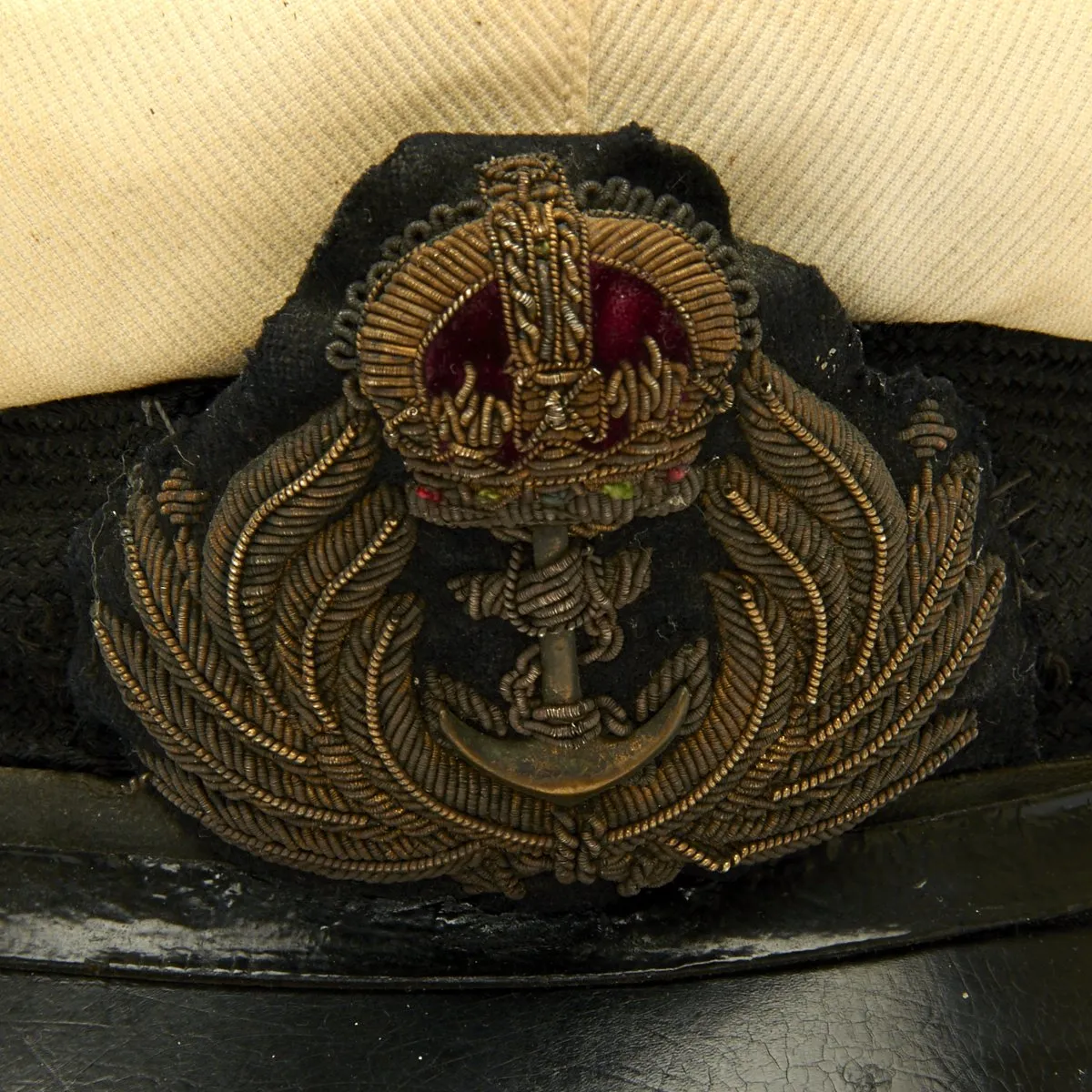 Original British WWI Royal Navy Senior Officers Peaked Hat