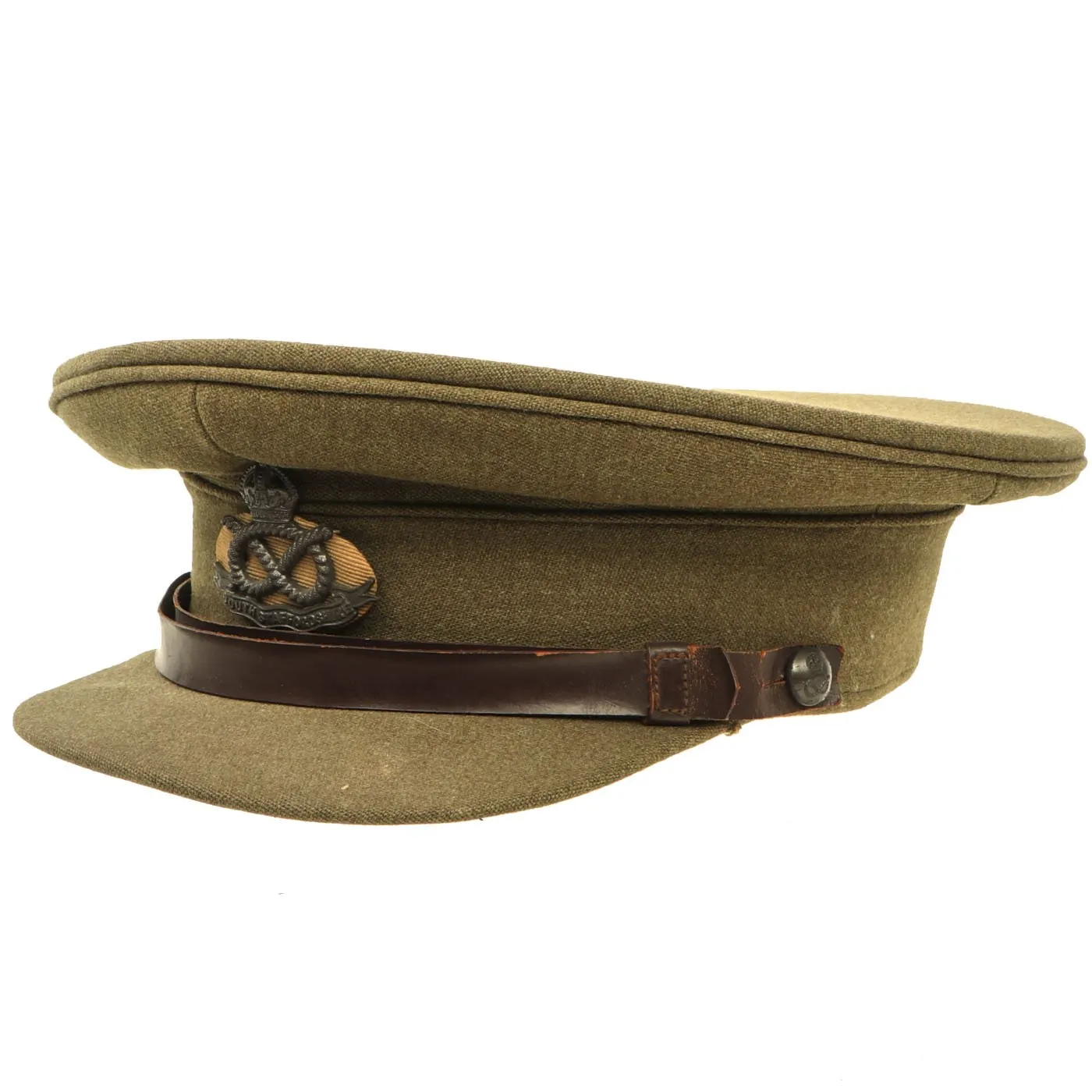 Original British WWII South Staffordshire Regiment Officer Peaked Visor Cap