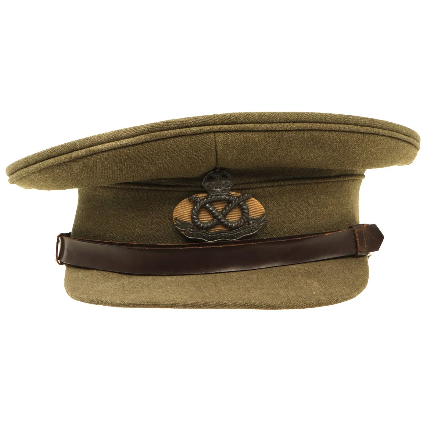 Original British WWII South Staffordshire Regiment Officer Peaked Visor Cap