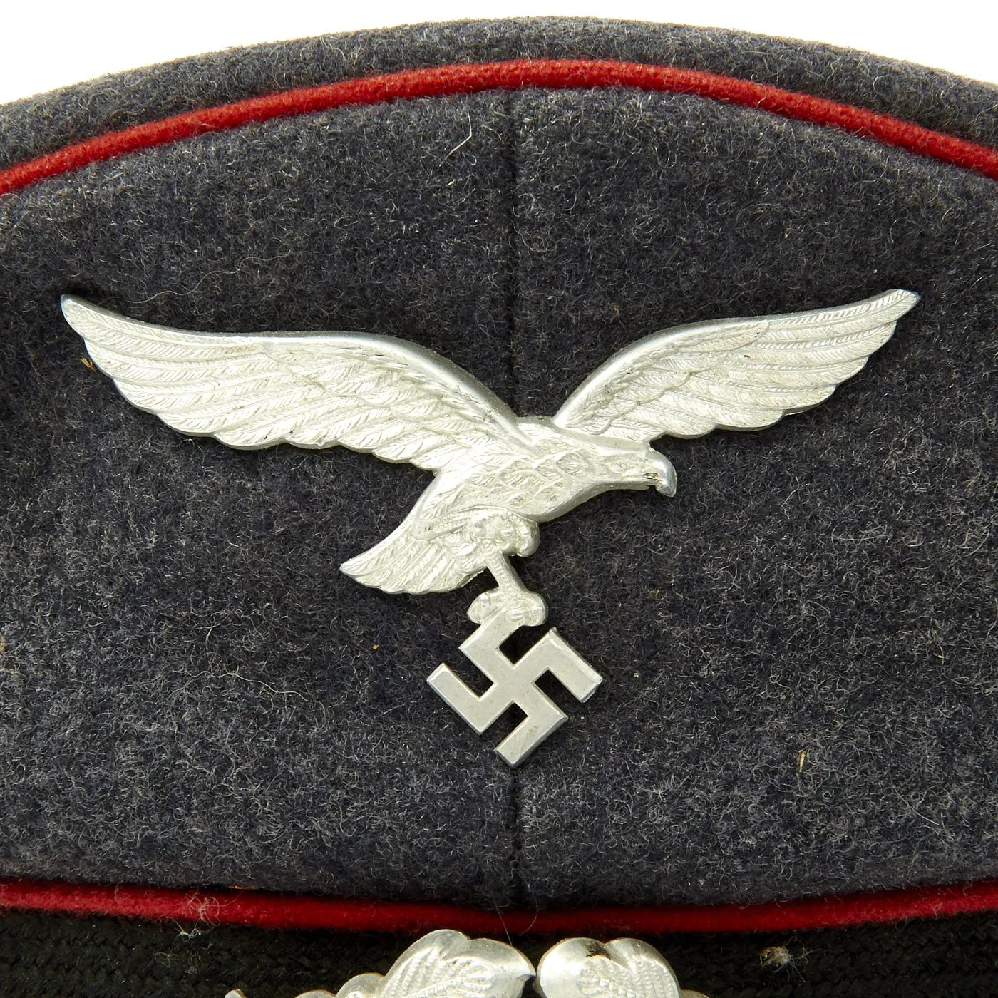 Original German WWII 1938 dated Luftwaffe Flak Artillery EM/NCO Visor Crush Cap by Gustav Binner - Size 55 1/2