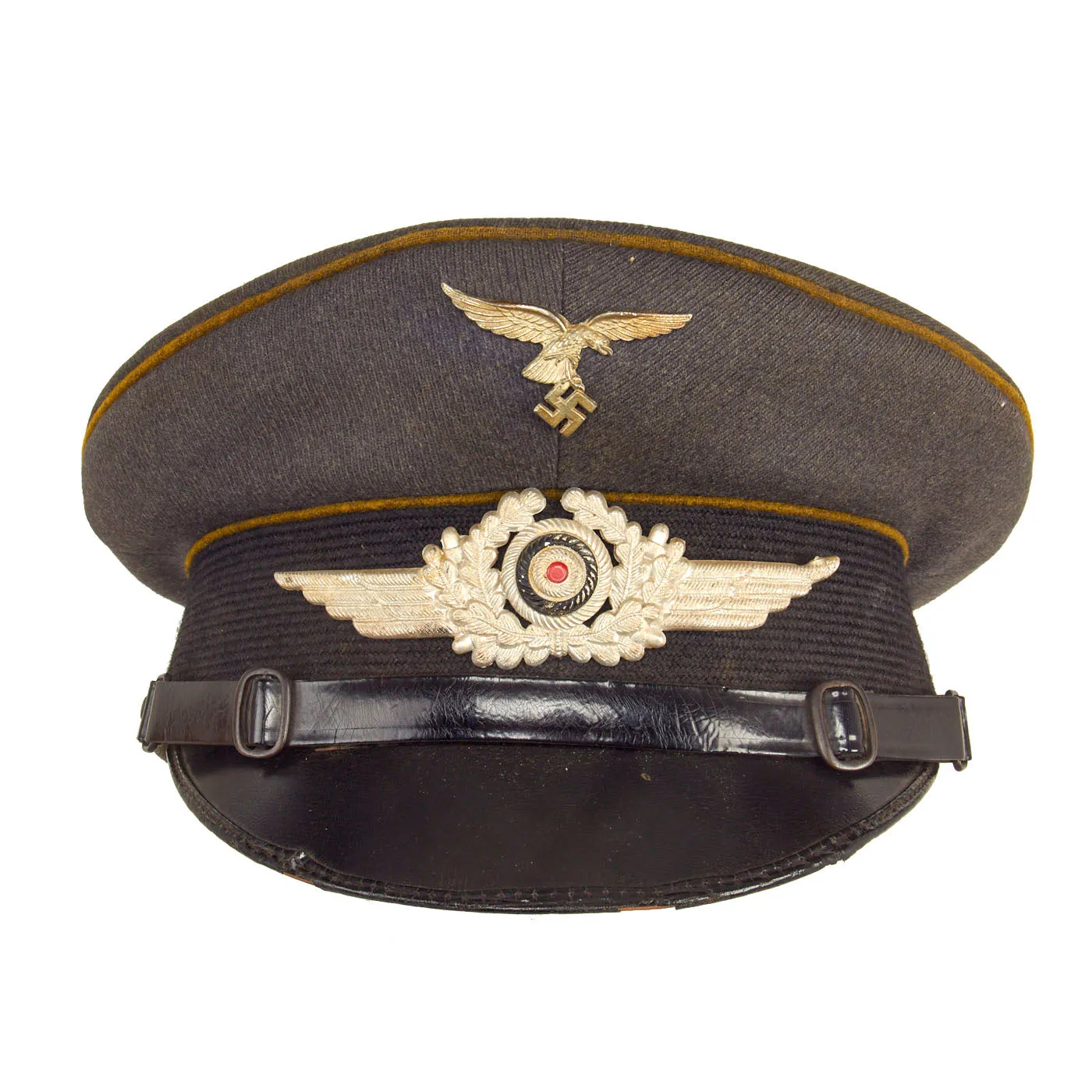 Original German WWII Luftwaffe Flight Branch EM/NCO Schirmmütze Visor Cap