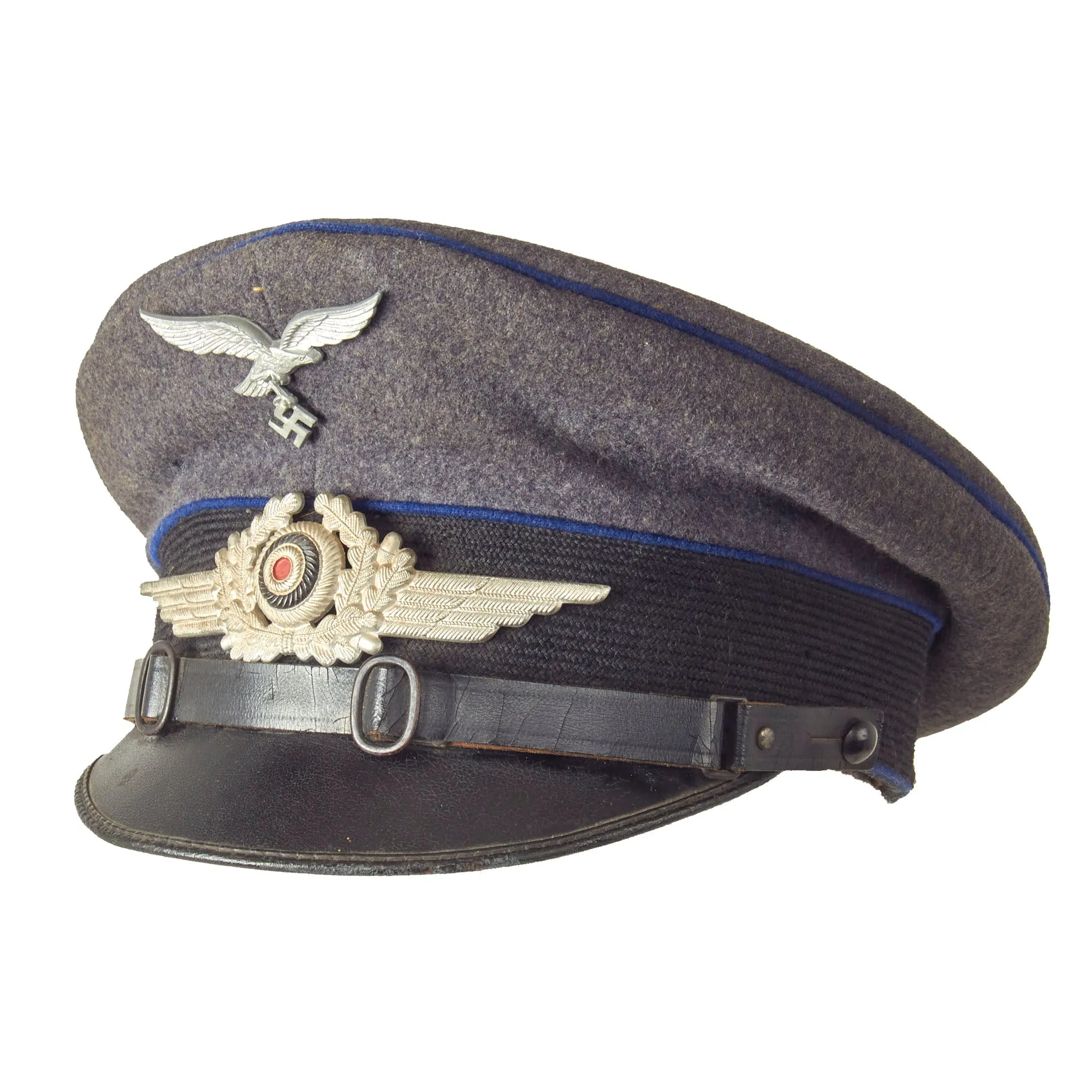 Original German WWII Luftwaffe Medical EM/NCO Schirmmütze Visor Cap by Clemens Wagner - Size 56 1/2