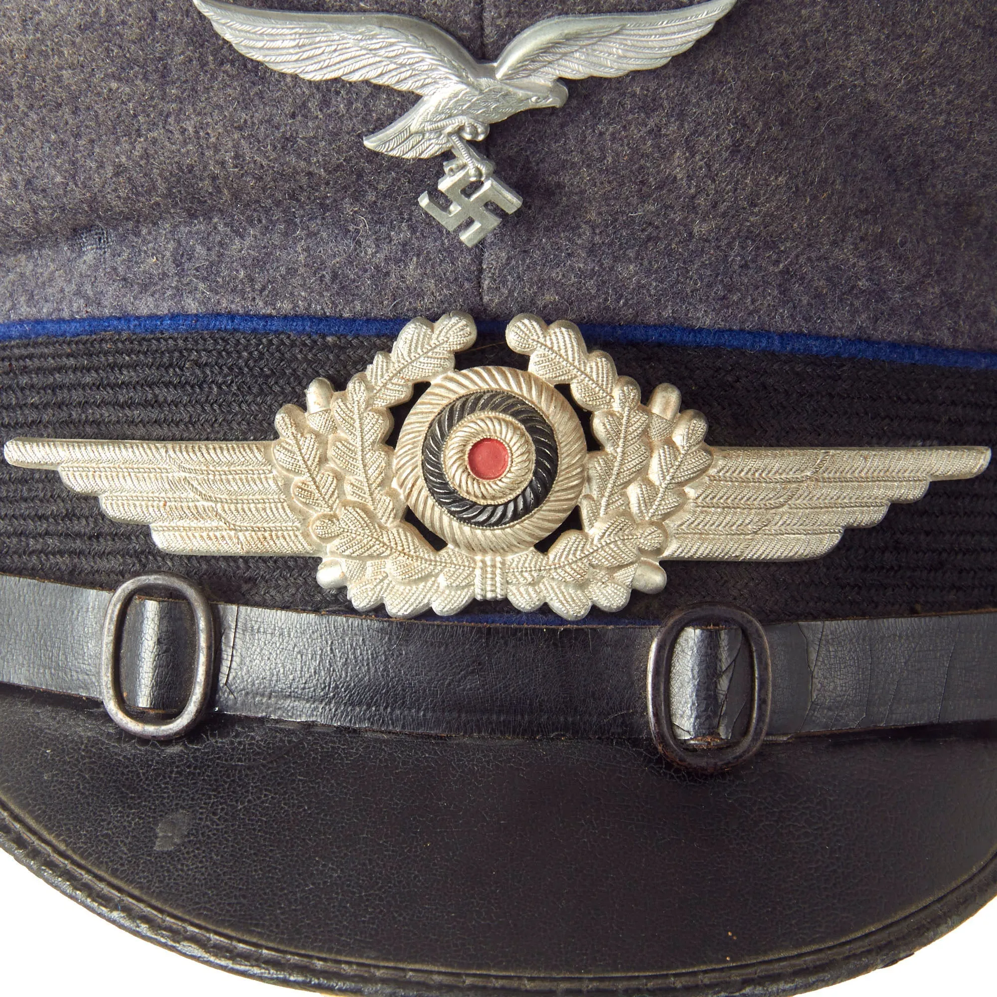 Original German WWII Luftwaffe Medical EM/NCO Schirmmütze Visor Cap by Clemens Wagner - Size 56 1/2