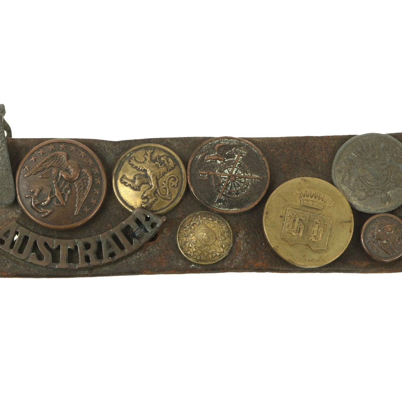 Original Imperial German WWI Hate Belt with Gott Mit Uns Prussian Buckle & 46 Attached Items