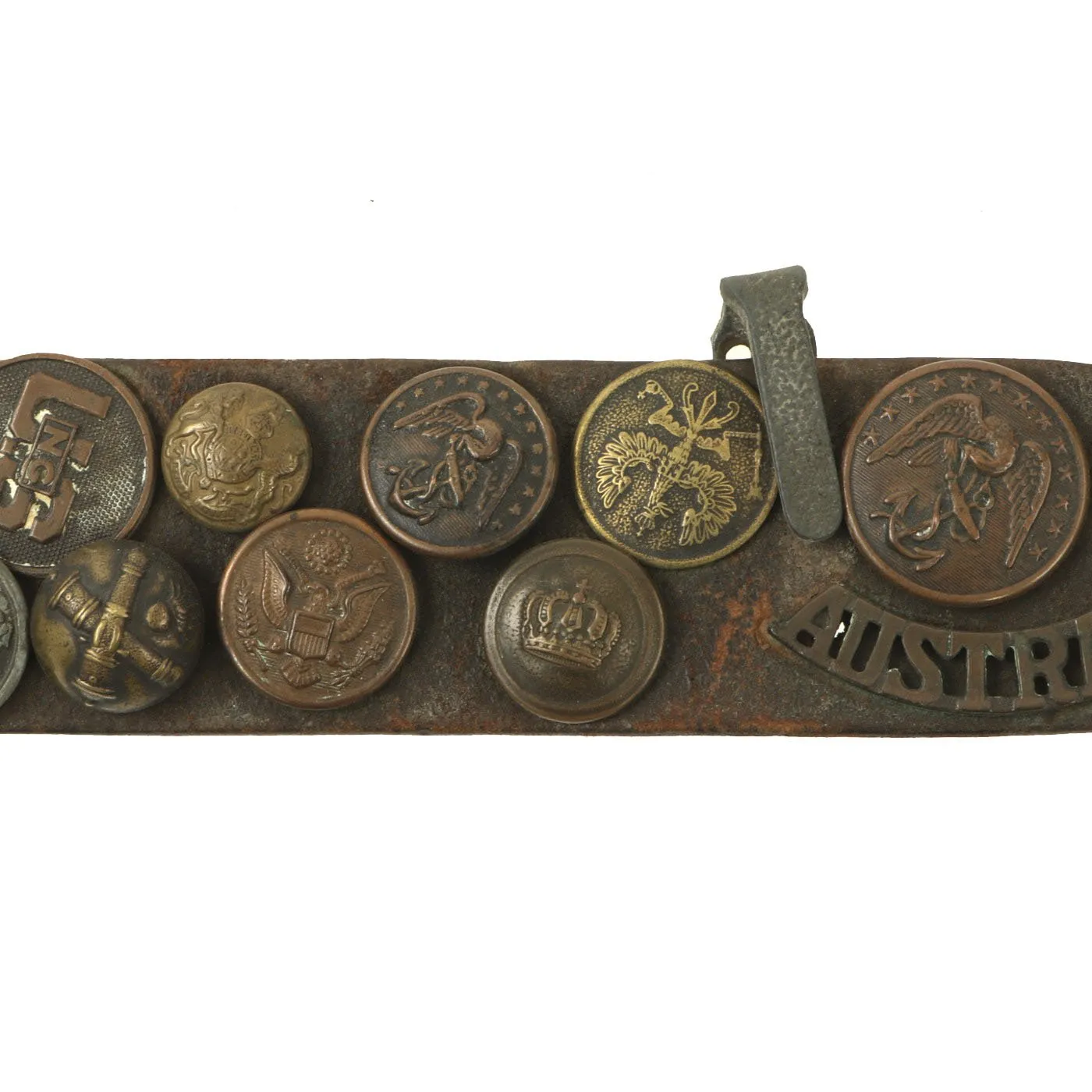 Original Imperial German WWI Hate Belt with Gott Mit Uns Prussian Buckle & 46 Attached Items