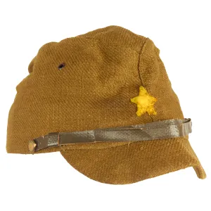 Original Japanese WWII Imperial Japanese Army Enlisted Men's Tropical Forage Cap