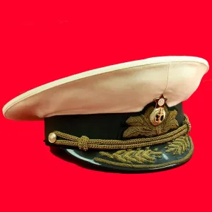 Original Soviet Russian Cold War Navy Admiral's Visor Hat - Size 60