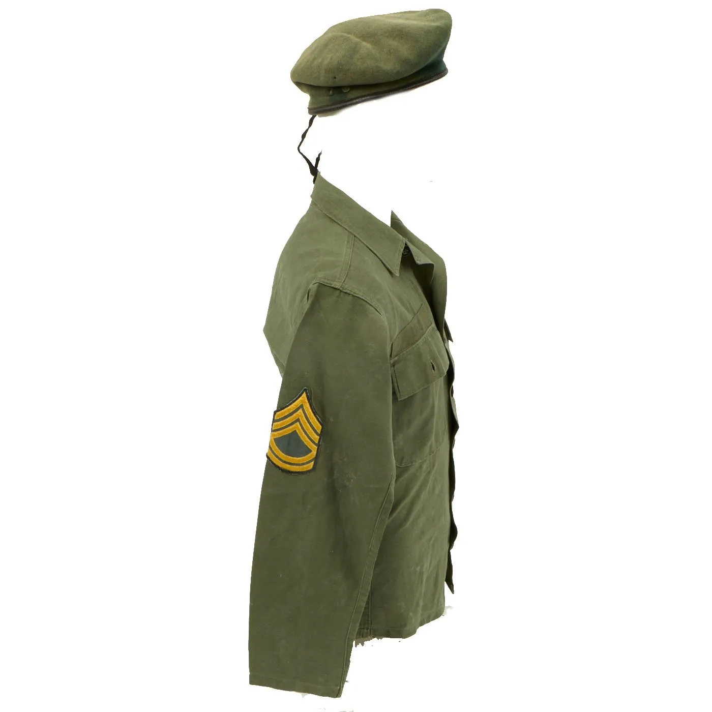 Original U.S. Vietnam War Named Green Beret Special Forces Airborne Ranger Uniform - Davis