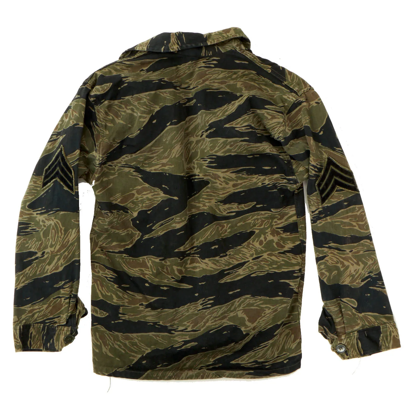 Original U.S. Vietnam War Special Forces Tiger Stripe "Tadpole" Camouflage Fatigue Uniform Shirt- ARVN Advisor