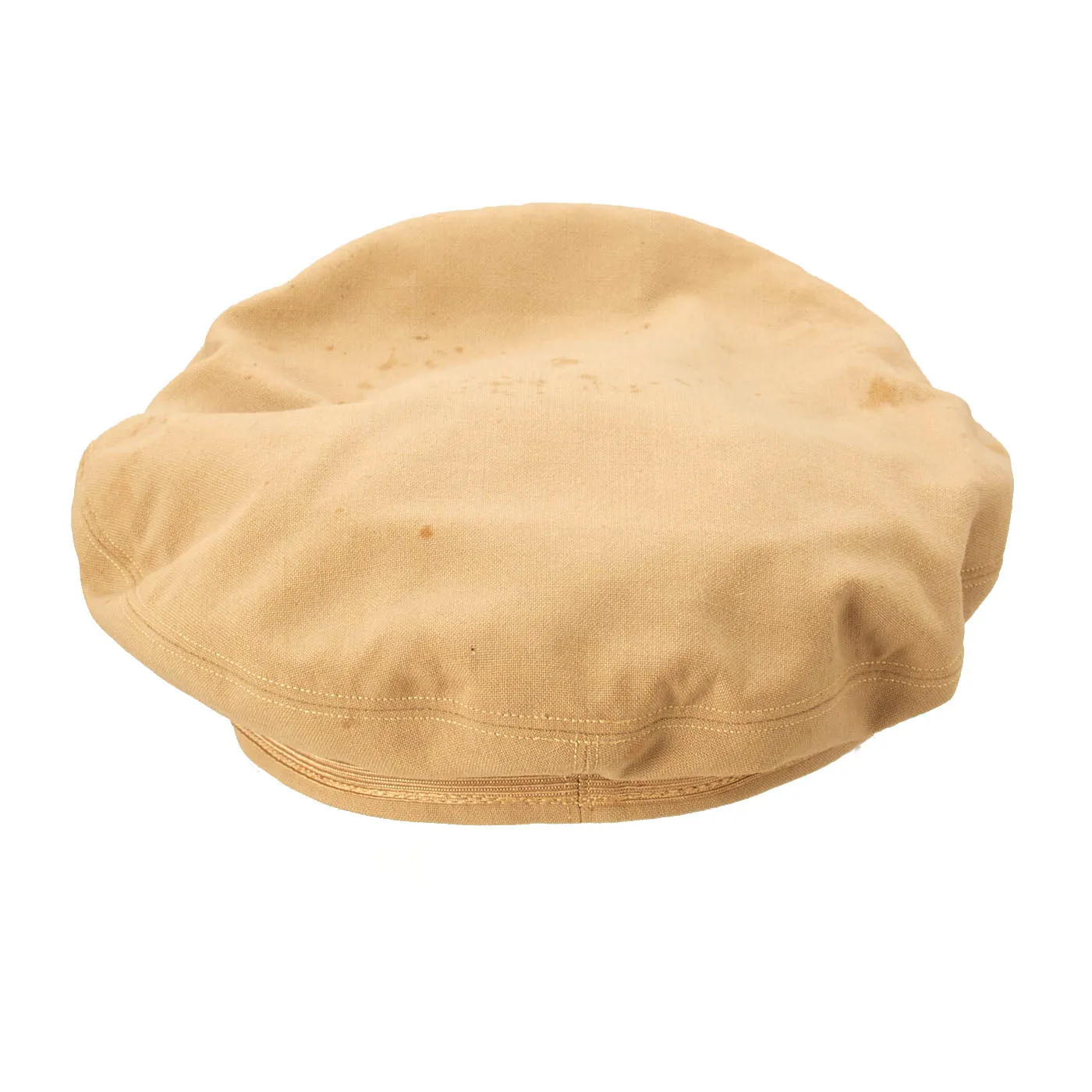 Original U.S. WWII Army Air Force Officer Tan Crusher Cap by Surefit, NYC -Named to Lt. H. London