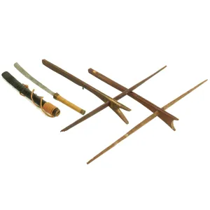 Original Vietnam War "Montagnard" Degar People USGI Bring Back Set - 2 Partial Crossbows and Sword