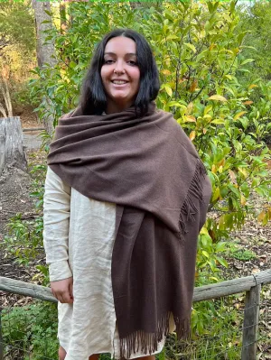 Pashmina Shawl Brown Cocoa - Warm Winter Scarf