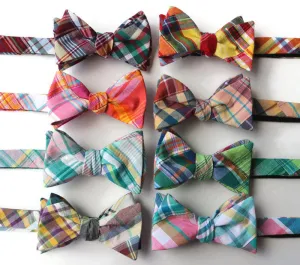 Patchwork Plaid Bow Tie