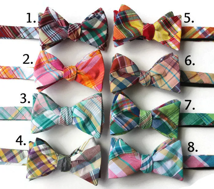 Patchwork Plaid Bow Tie