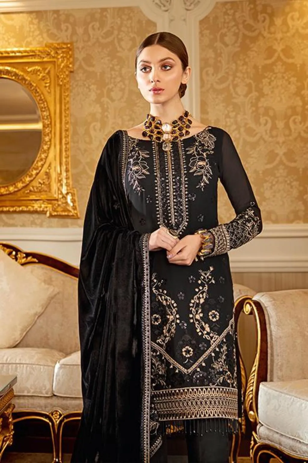 Ramsha Velvet Collection 2020 – V-101