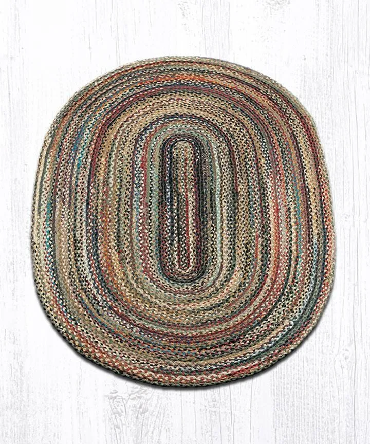 Random Braided Jute Rug - Oval