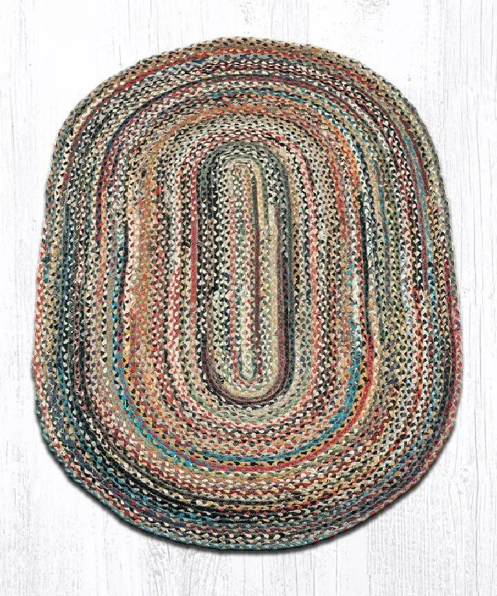 Random Braided Jute Rug - Oval