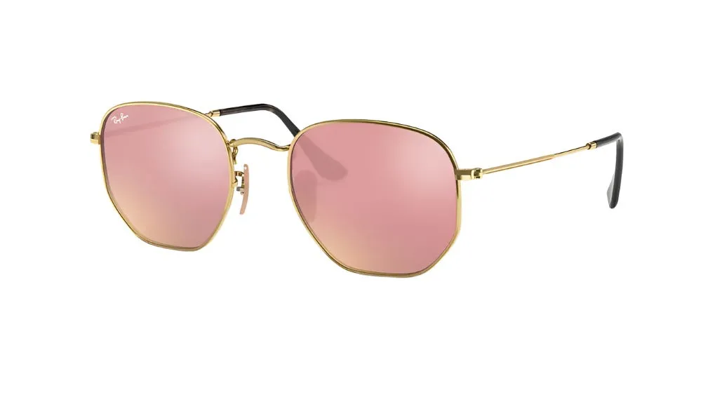 Ray-Ban Hexagonal Non-Polarized Sunglasses - Gold