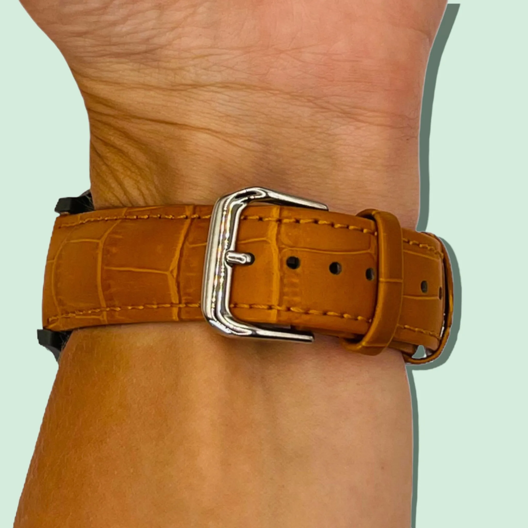 Replacement Snakeskin Leather Watch Straps compatible with Fitbit Luxe