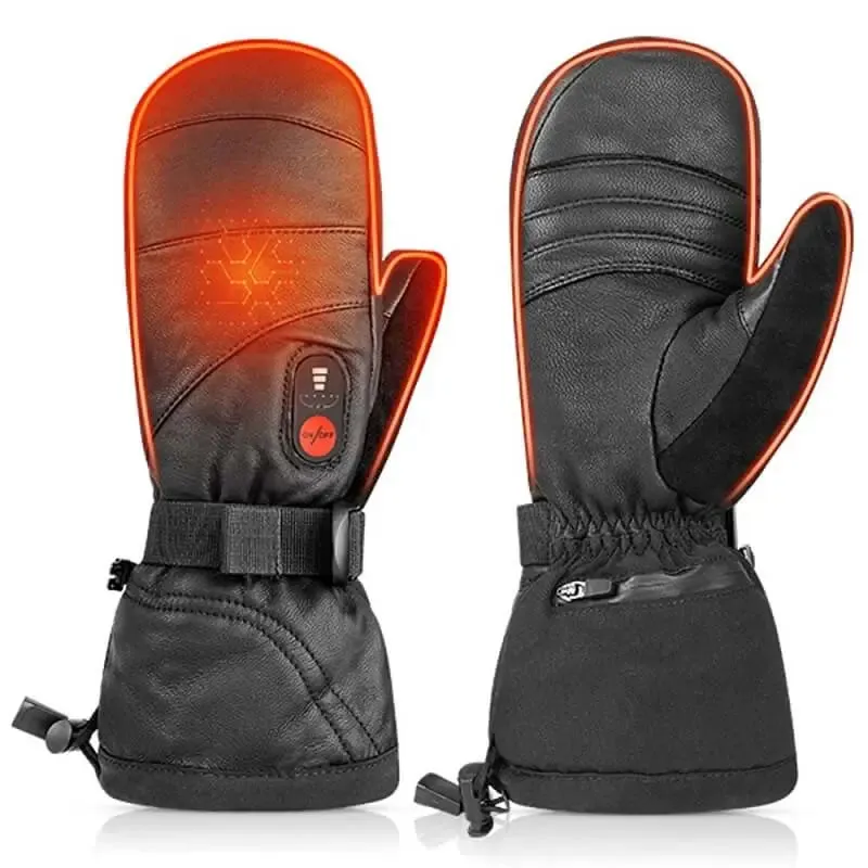 Savior 7.4V Battery Heated  Leather Mittens