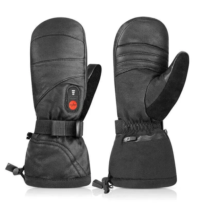 Savior 7.4V Battery Heated  Leather Mittens