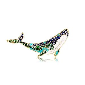 SISSLIA High Quality Dolphin Sea Fish Brooch Pins Gifts New Enamel Whale Brooches For Women