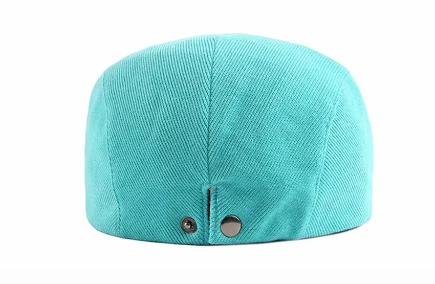 Spring Autumn Men Ladies Casual Fashion Women Beret Ivy Newsboy Solid Yellow Blue Peaked Flat Cap Duckbill Hat