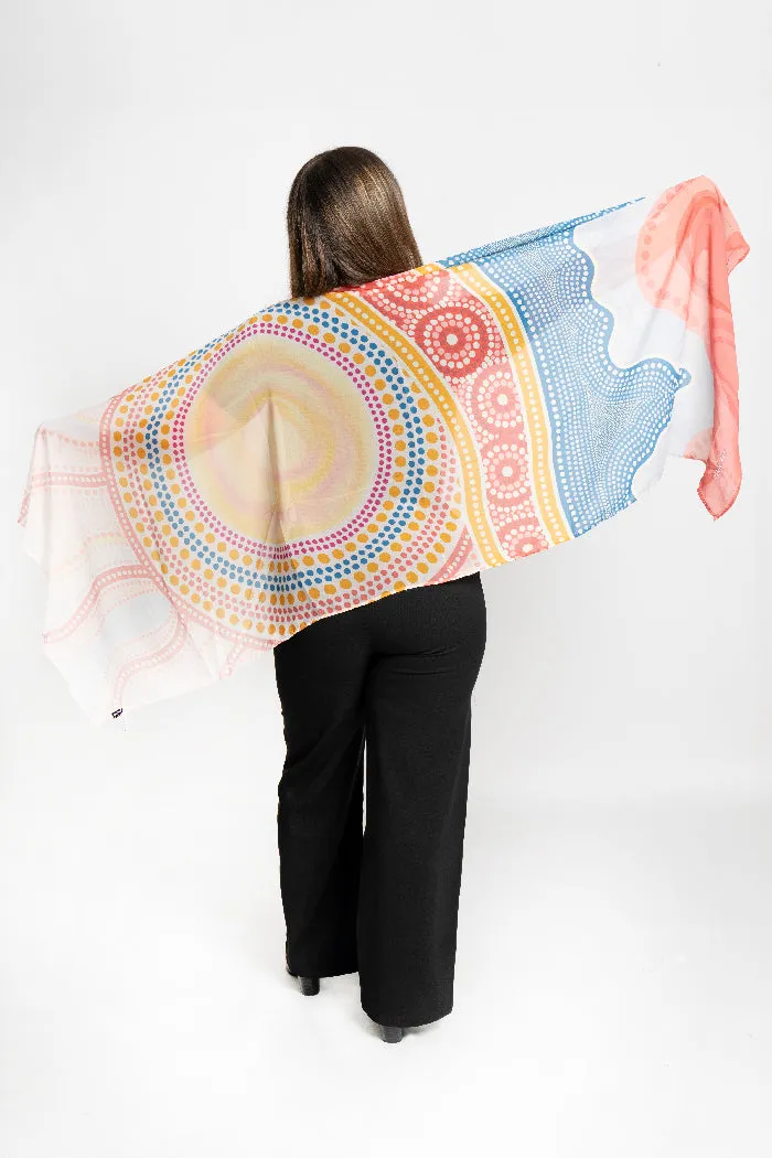 Sunset Healing Rectangle Chiffon Scarf