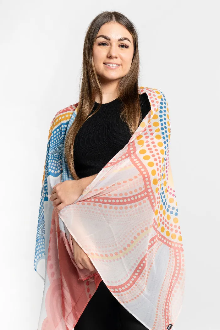 Sunset Healing Rectangle Chiffon Scarf