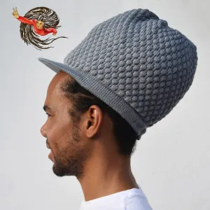 Super Dread Large Grey Dreadlocks Peaked Tam Cap