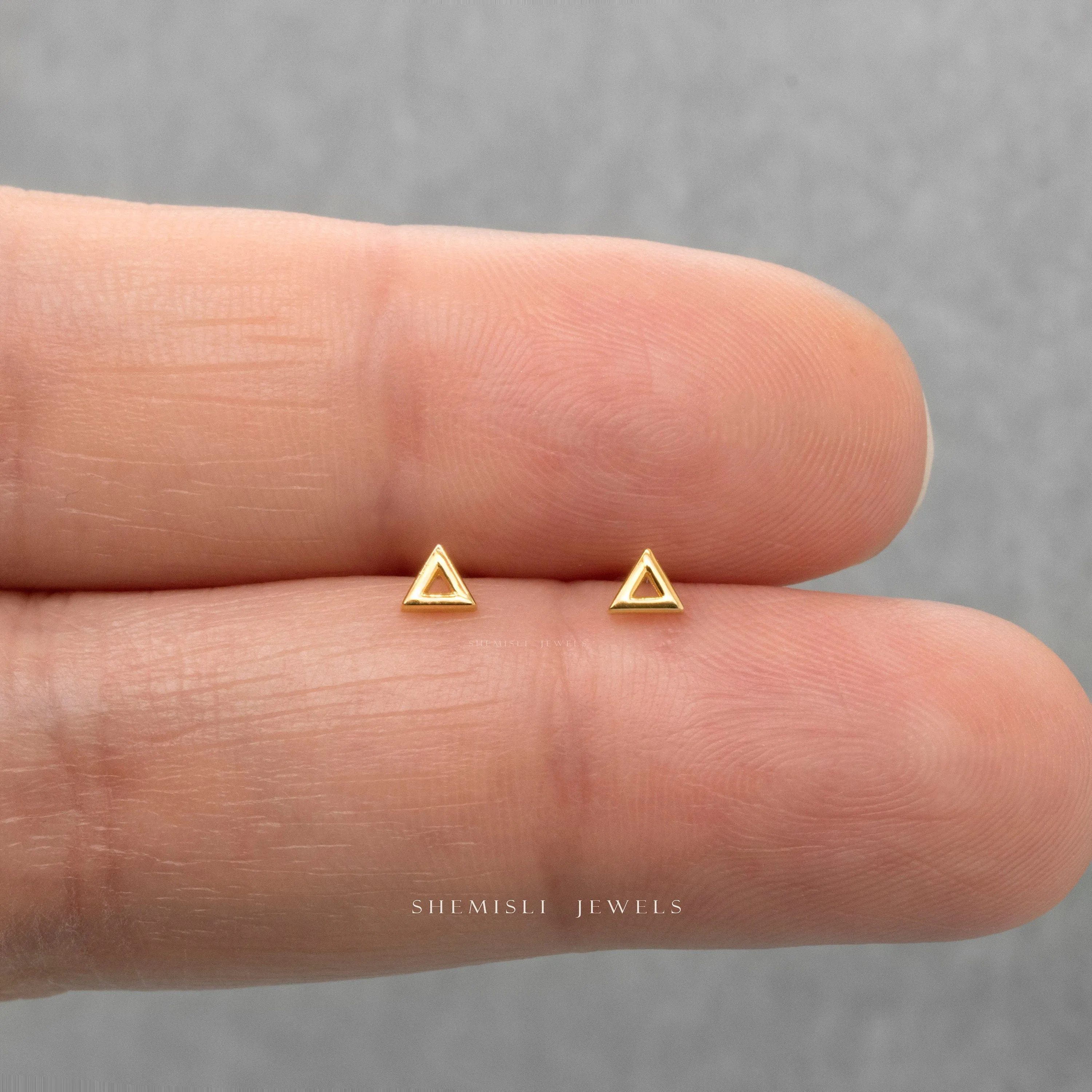 Super Tiny Open Triangle, Unisex, Gold, Silver SHEMISLI SS251