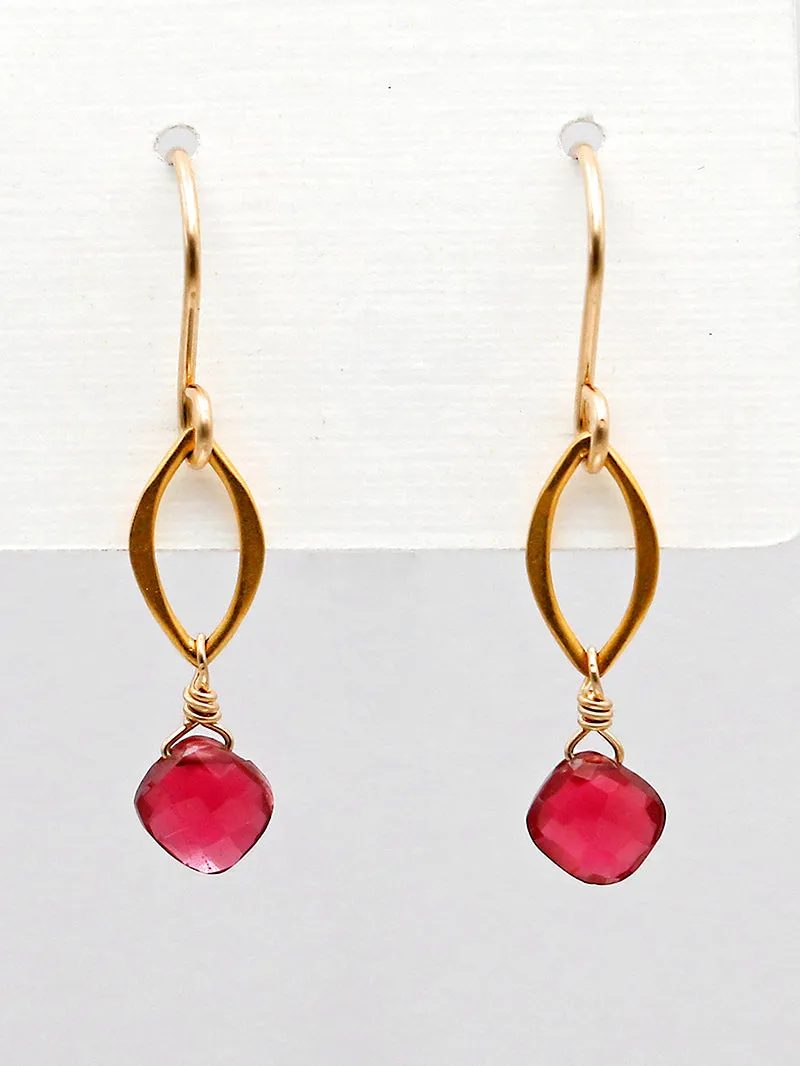 Susan Rifkin Garnet Drop Earrings | 14k Gold Filled