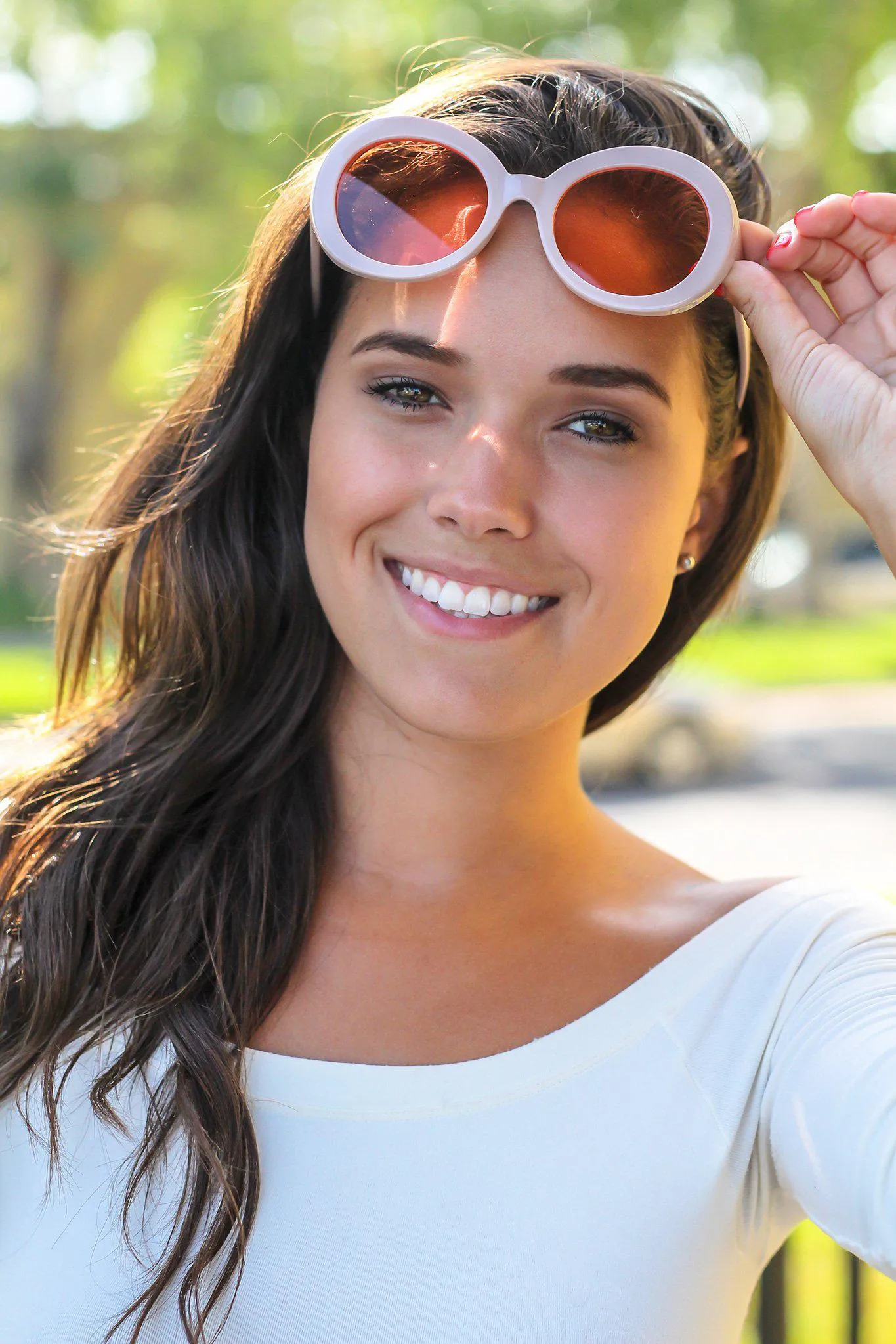 Taupe Round Sunglasses