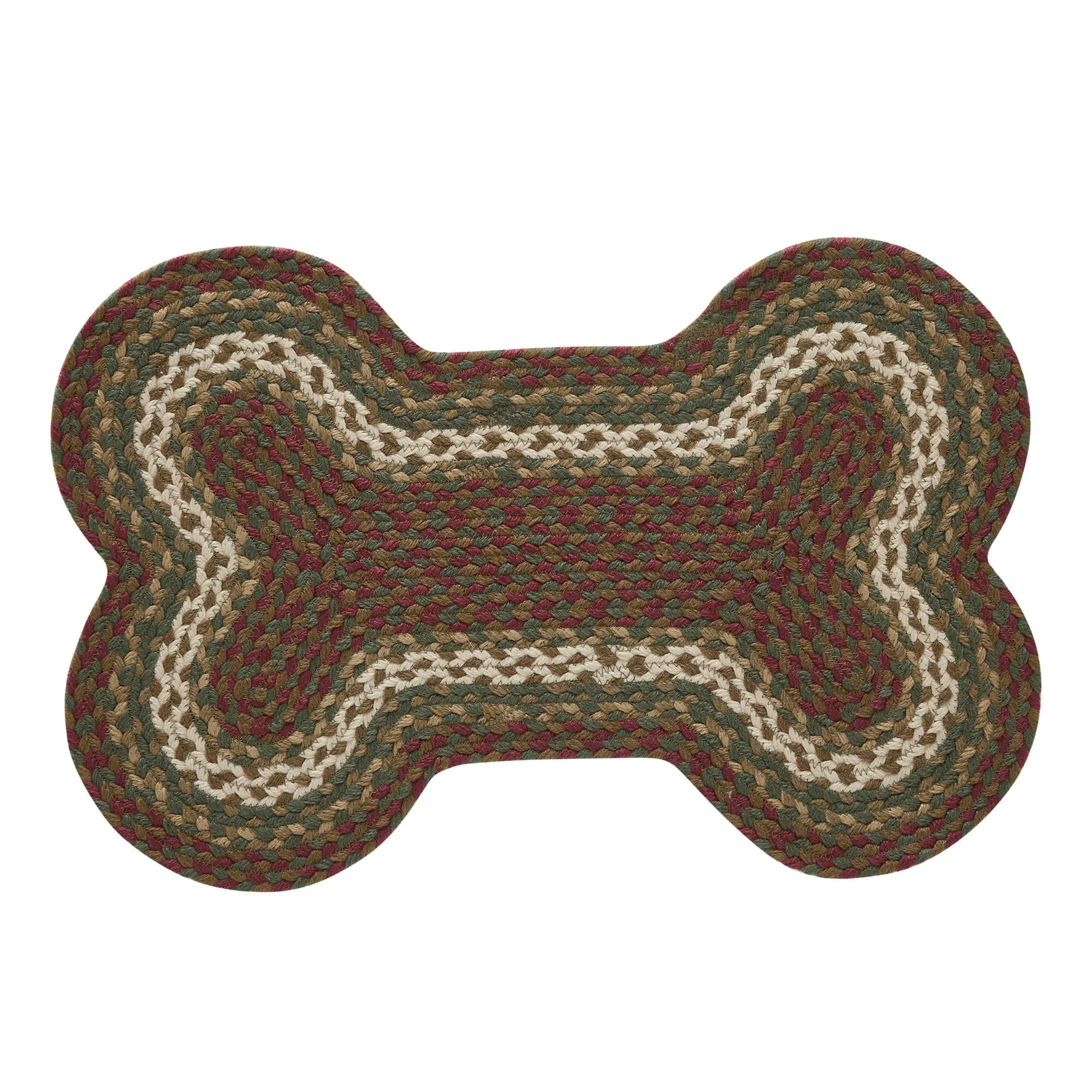 Tea Cabin Indoor/Outdoor Medium Bone Braided Rug 15x23"