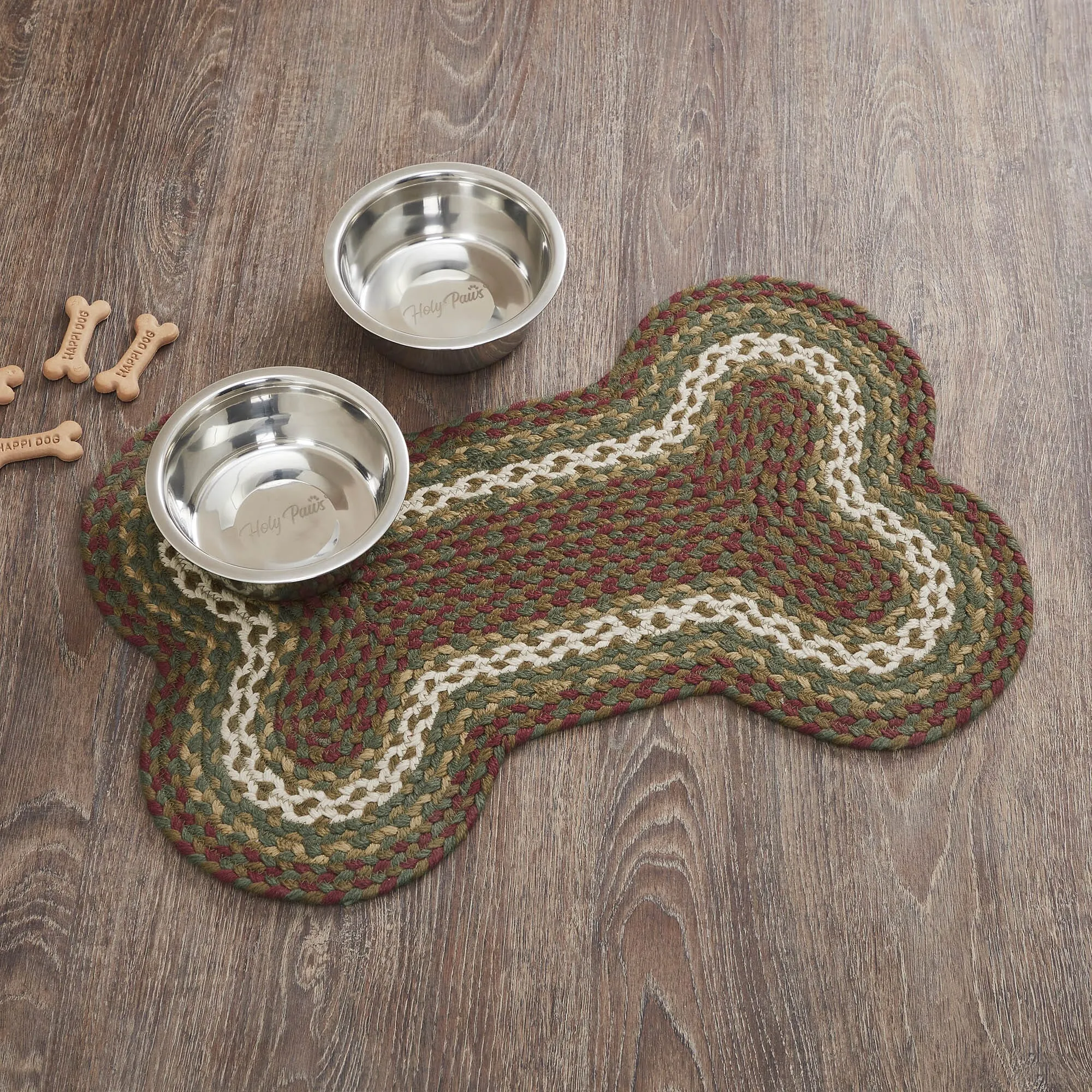 Tea Cabin Indoor/Outdoor Medium Bone Braided Rug 15x23"