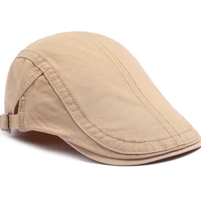 Unisex Summer Outdoor Cap Cotton Berets Hat For Men & Women Casual Peaked Caps Solid Color Stylish 7 Colors Berets Hats