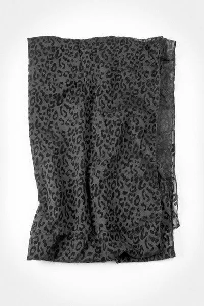 Velvet Leopard Scarf