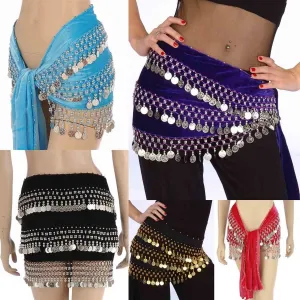 Wholesale Lots of 10 Velvet Belly Dance Hip Scarf (Model CV)