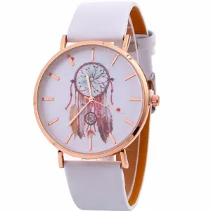 Women's Faux Leather Quartz Wristwatch