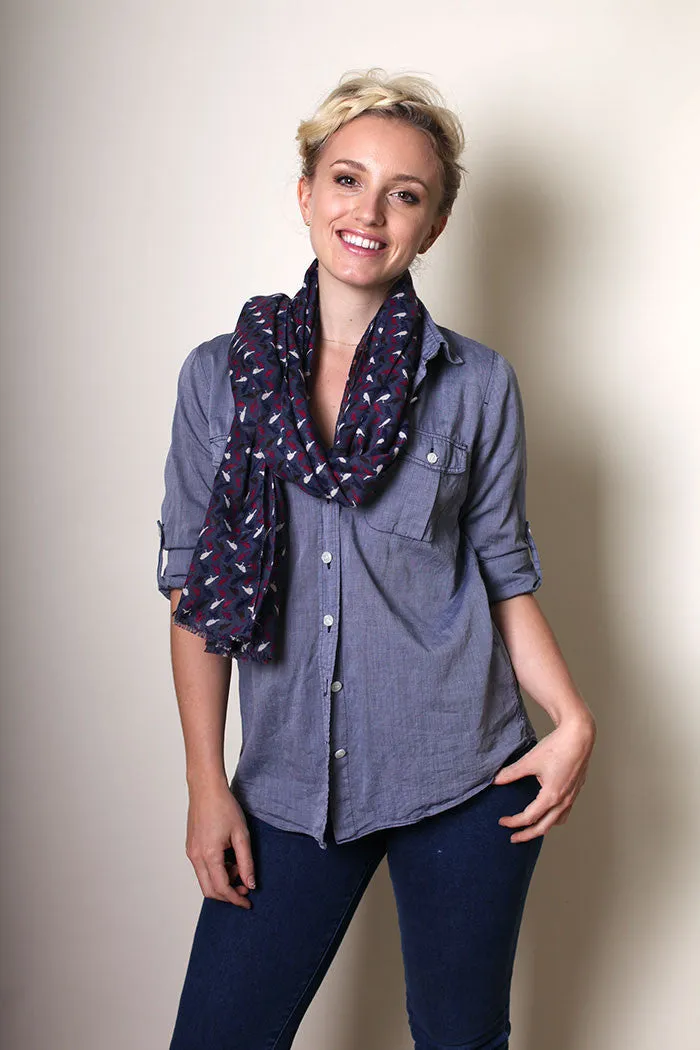 Women's Jazzy Birds Fashion Scarf Wrap