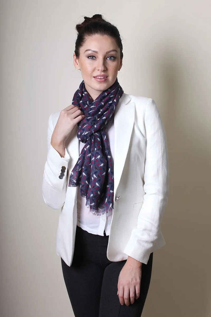 Women's Jazzy Birds Fashion Scarf Wrap