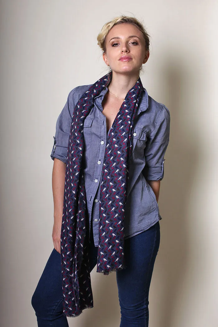 Women's Jazzy Birds Fashion Scarf Wrap