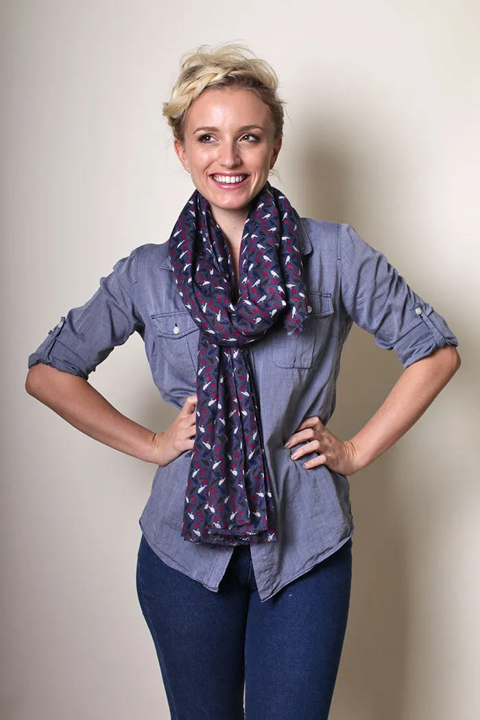 Women's Jazzy Birds Fashion Scarf Wrap