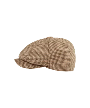 Women's Newsboy Tweed Cap - Houndstooth Tweed