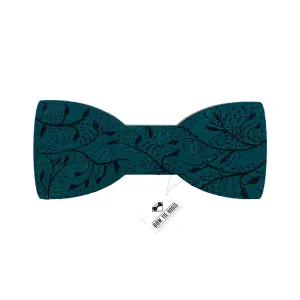 Wooden Green Abstractions Bow Tie