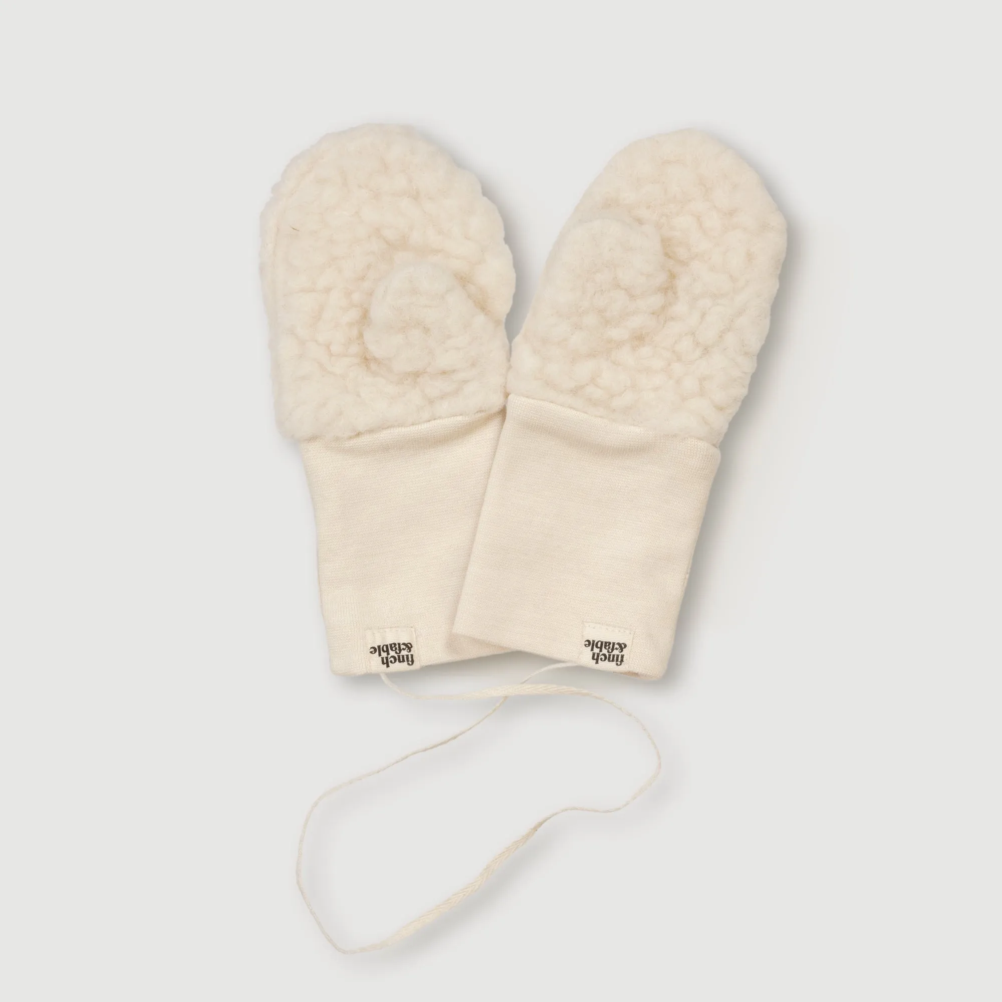 Wool Sherpa Mittens - Milk