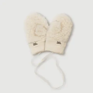 Wool Sherpa Mittens - Milk