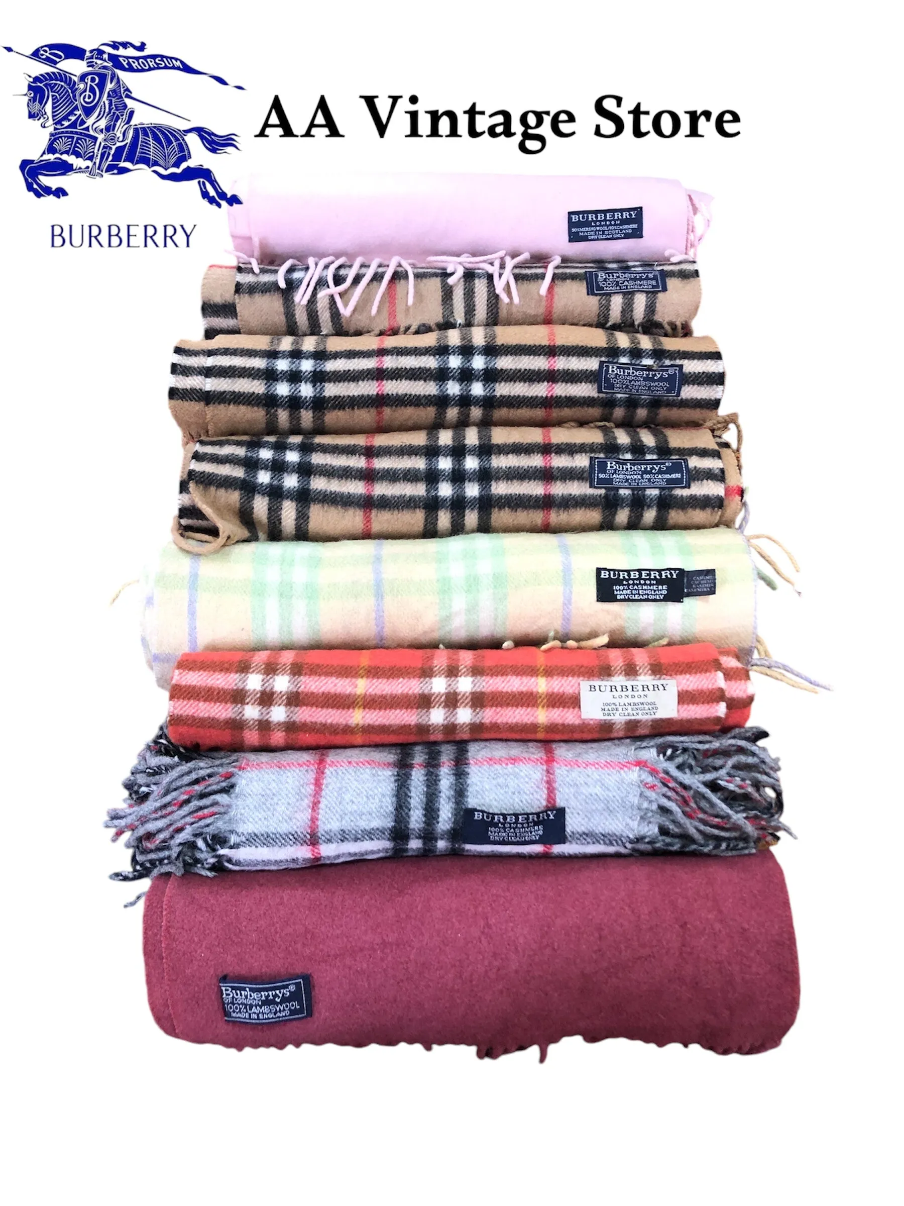 Y2k Burberry Scarves Muffler