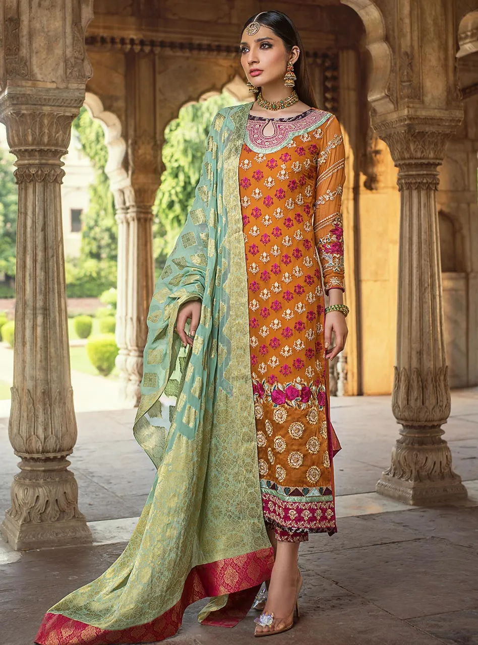 Zainab Chottani Jamdani Wedding Festive Collection 2019 – JWF05 - Dhanak